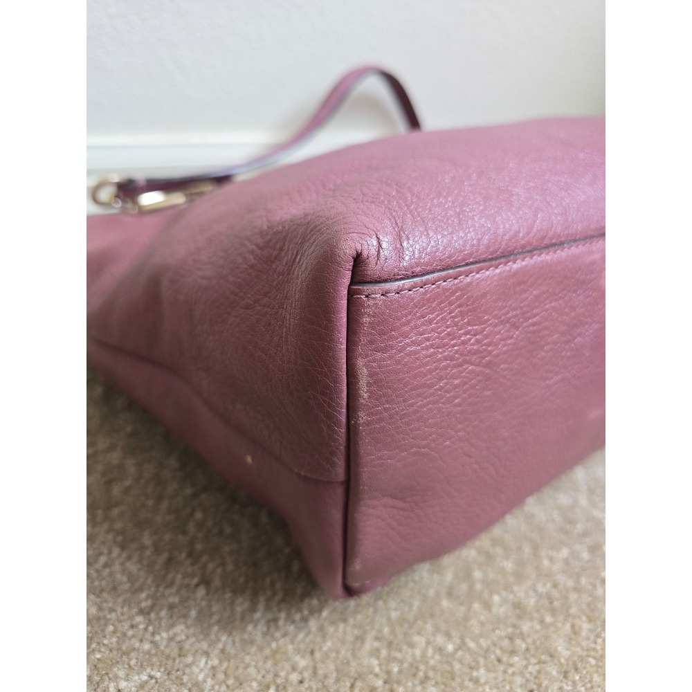 Coach Madison East West Shoulder Bag Mauve Rose Pink Pebbled Leather Tote 26769 - Picture 8 of 9